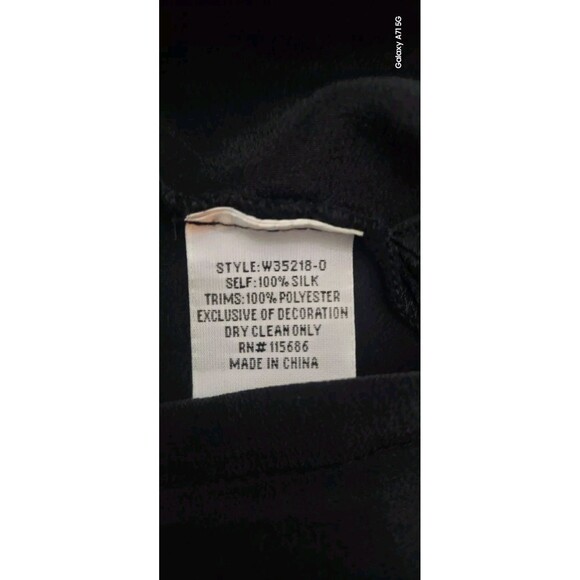 JOHNNY WAS WORKSHOP SILK Embroidered Floral Black  Bohemian Tunic Top SZ S - Picture 6 of 8